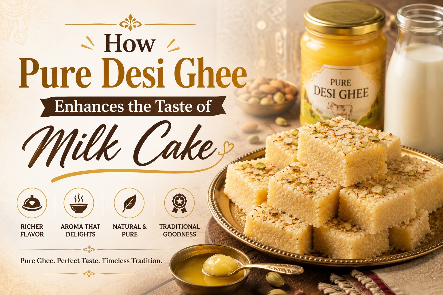how-pure-desi-ghee-enhances-the-taste-of-milk-cake